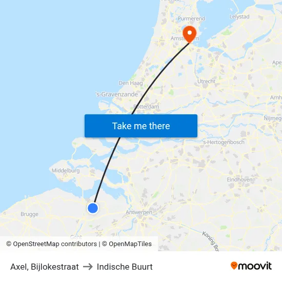 Axel, Bijlokestraat to Indische Buurt map