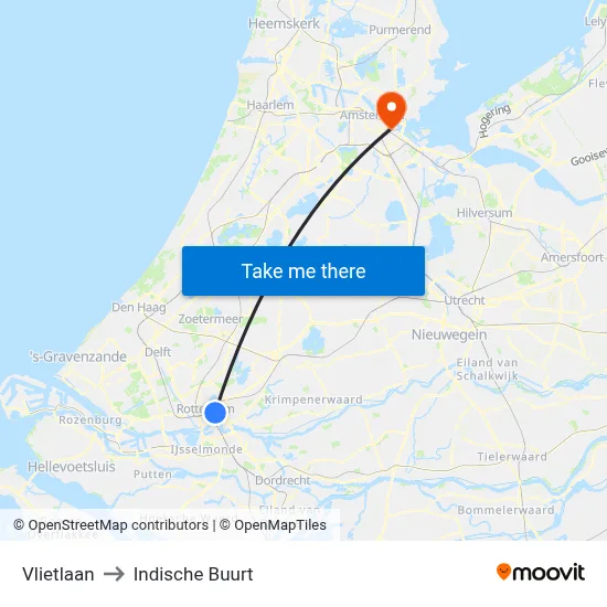 Vlietlaan to Indische Buurt map