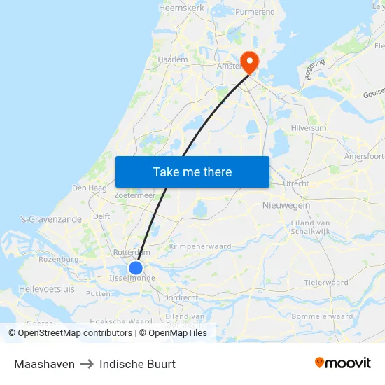 Maashaven to Indische Buurt map