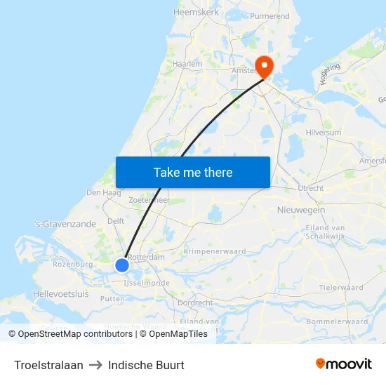 Troelstralaan to Indische Buurt map