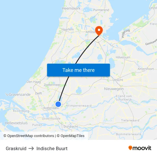 Graskruid to Indische Buurt map