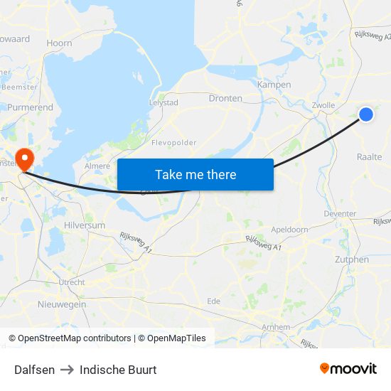 Dalfsen to Indische Buurt map