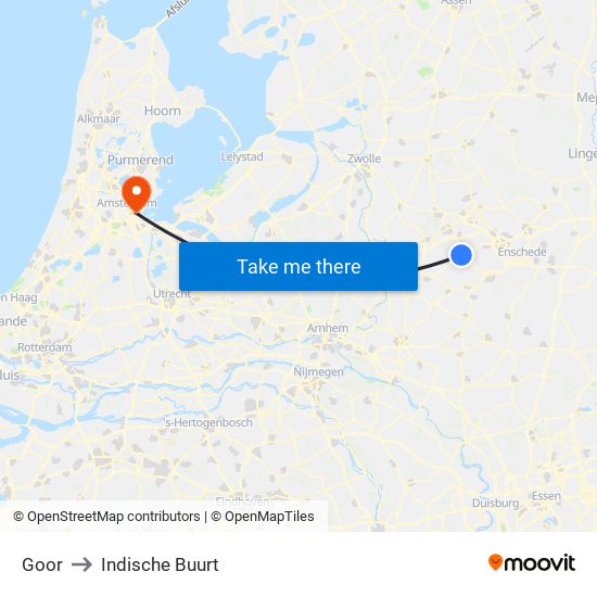 Goor to Indische Buurt map