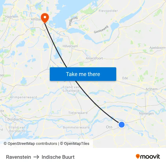 Ravenstein to Indische Buurt map