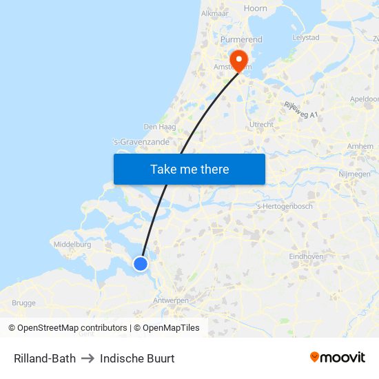 Rilland-Bath to Indische Buurt map