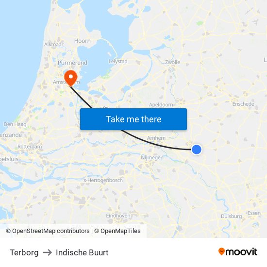 Terborg to Indische Buurt map
