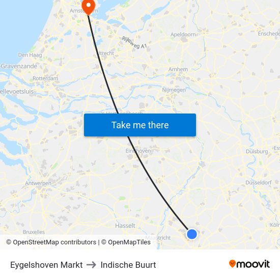 Eygelshoven Markt to Indische Buurt map