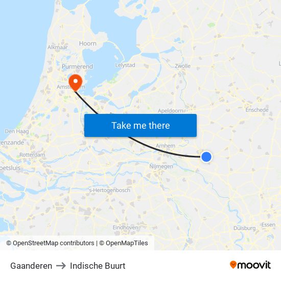 Gaanderen to Indische Buurt map