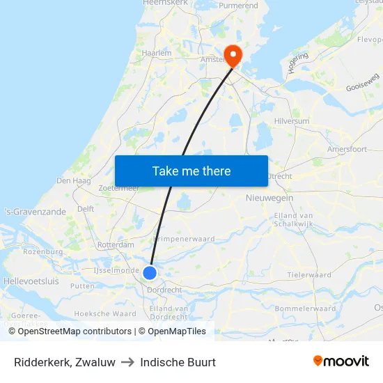 Ridderkerk, Zwaluw to Indische Buurt map