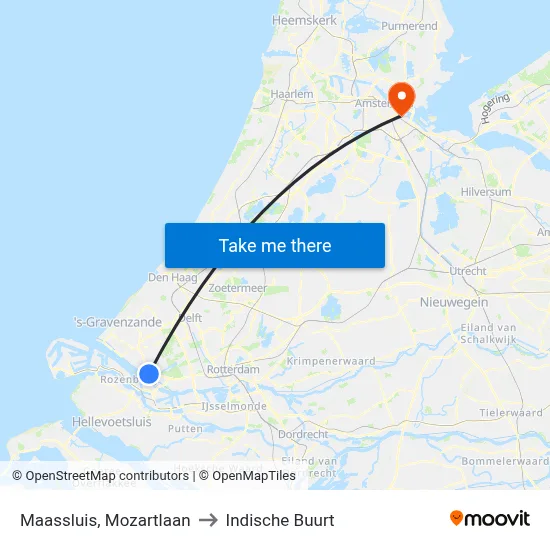 Maassluis, Mozartlaan to Indische Buurt map