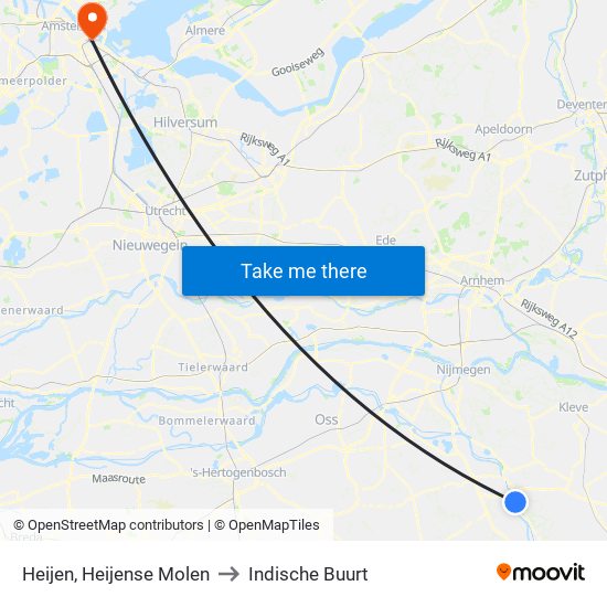 Heijen, Heijense Molen to Indische Buurt map