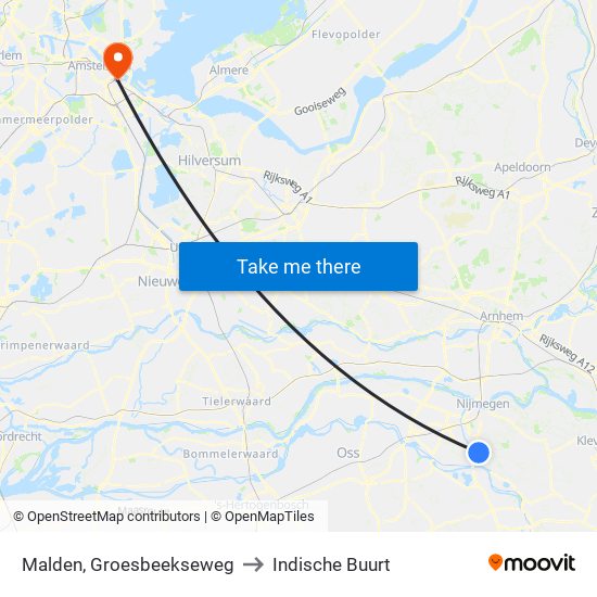 Malden, Groesbeekseweg to Indische Buurt map