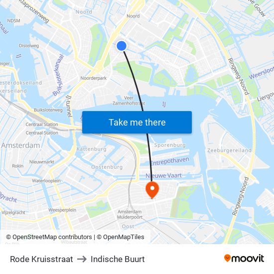 Rode Kruisstraat to Indische Buurt map