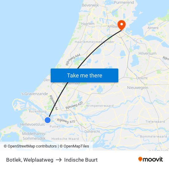 Botlek, Welplaatweg to Indische Buurt map