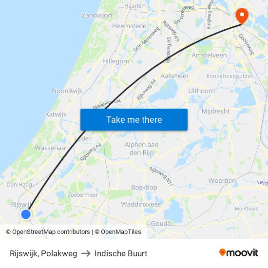 Rijswijk, Polakweg to Indische Buurt map