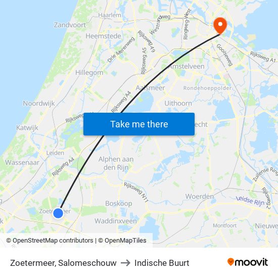 Zoetermeer, Salomeschouw to Indische Buurt map