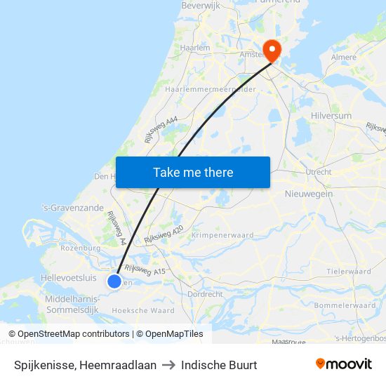 Spijkenisse, Heemraadlaan to Indische Buurt map