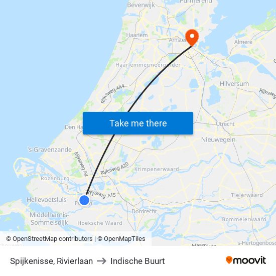 Spijkenisse, Rivierlaan to Indische Buurt map