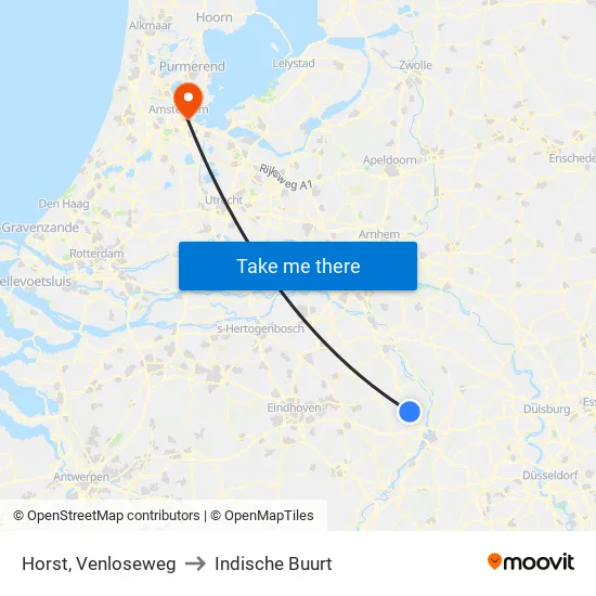 Horst, Venloseweg to Indische Buurt map