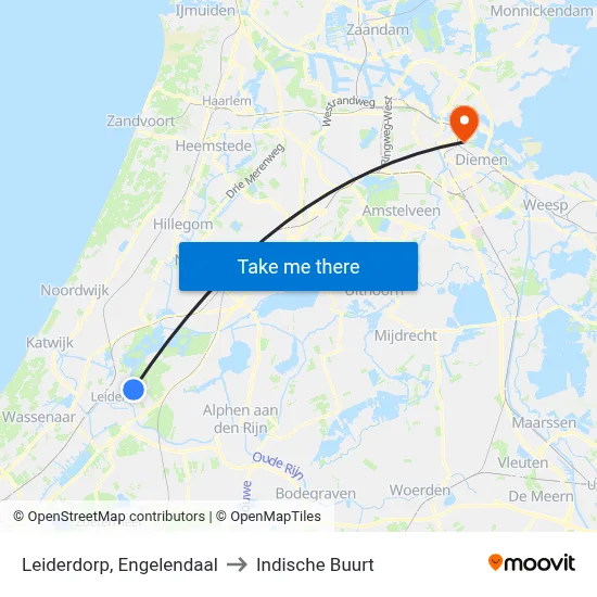 Leiderdorp, Engelendaal to Indische Buurt map