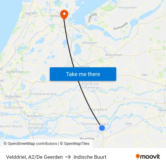 Velddriel, A2/De Geerden to Indische Buurt map