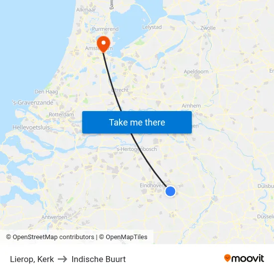 Lierop, Kerk to Indische Buurt map