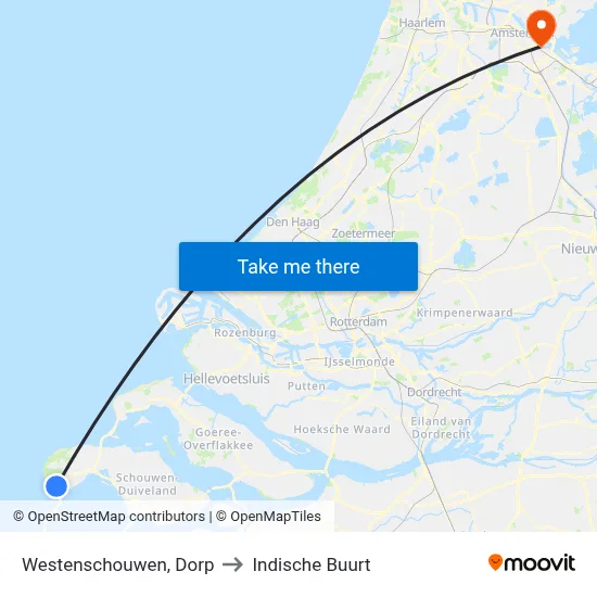 Westenschouwen, Dorp to Indische Buurt map