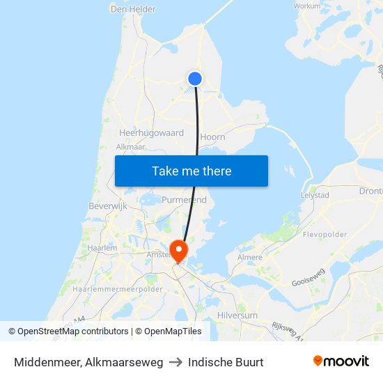 Middenmeer, Alkmaarseweg to Indische Buurt map