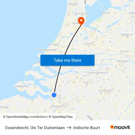 Ossendrecht, Olv Ter Duinenlaan to Indische Buurt map