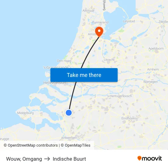 Wouw, Omgang to Indische Buurt map