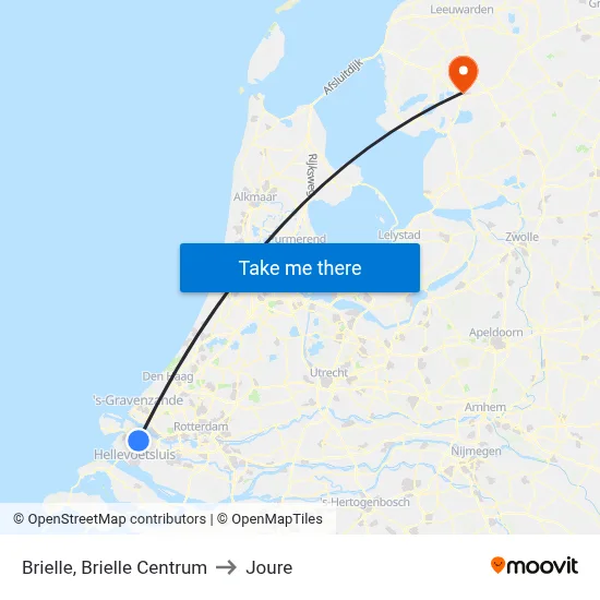 Brielle, Brielle Centrum to Joure map