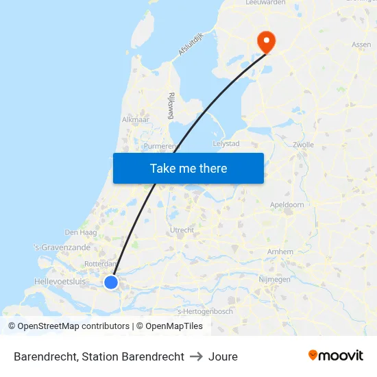 Barendrecht, Station Barendrecht to Joure map