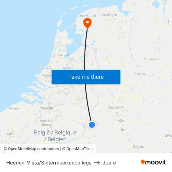 Heerlen, Vista/Sintermeertencollege to Joure map