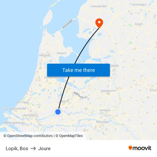 Lopik, Bos to Joure map