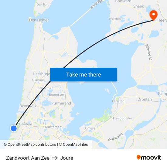 Zandvoort Aan Zee to Joure map