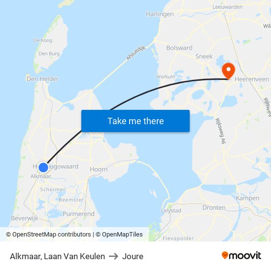 Alkmaar, Laan Van Keulen to Joure map