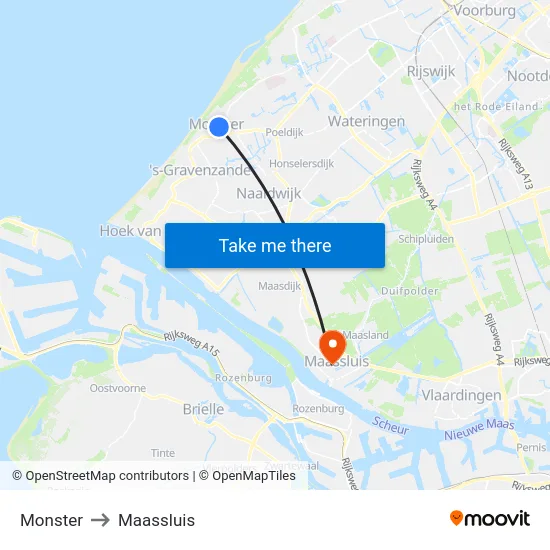 Monster to Maassluis map