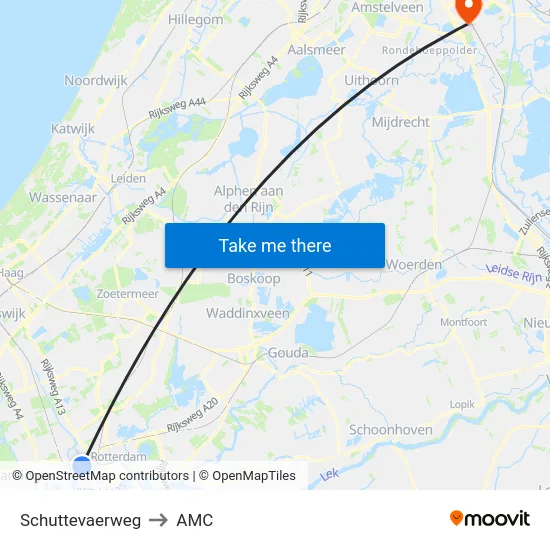 Schuttevaerweg to AMC map