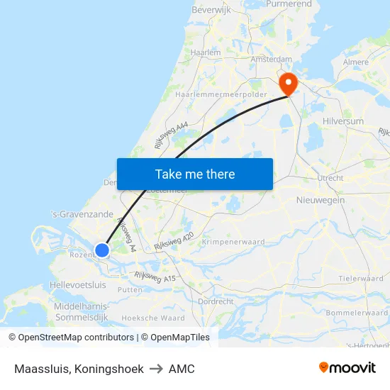 Maassluis, Koningshoek to AMC map