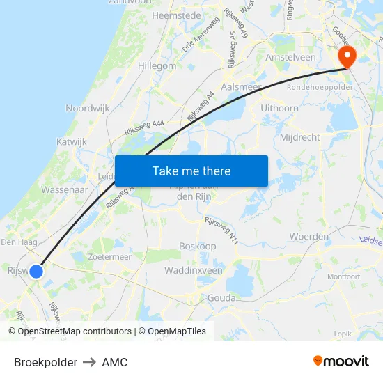 Broekpolder to AMC map
