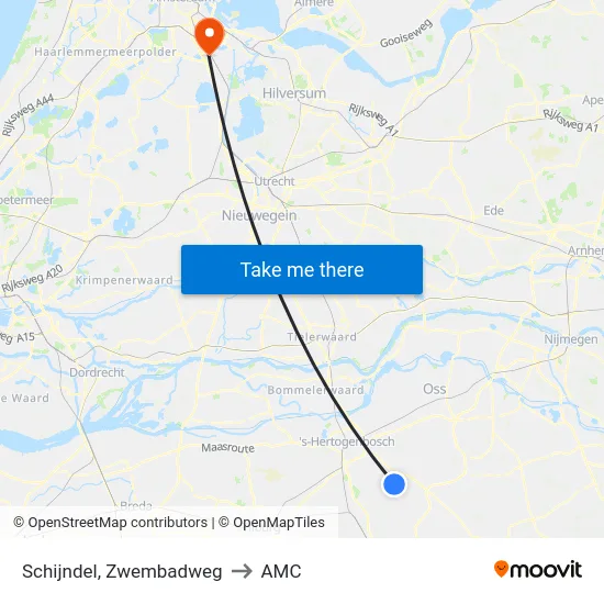 Schijndel, Zwembadweg to AMC map