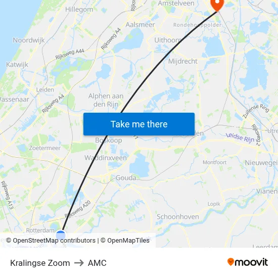 Kralingse Zoom to AMC map
