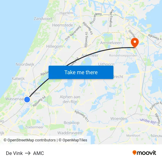 De Vink to AMC map