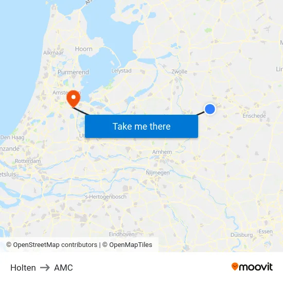 Holten to AMC map