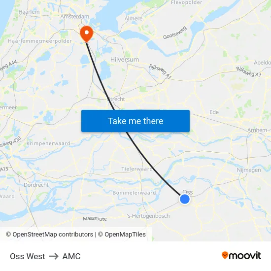 Oss West to AMC map