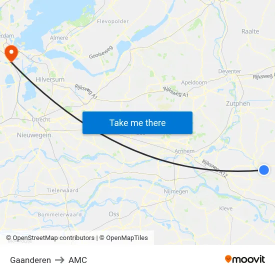 Gaanderen to AMC map