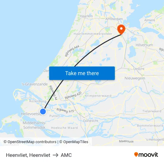Heenvliet, Heenvliet to AMC map