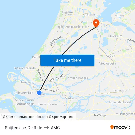 Spijkenisse, De Ritte to AMC map