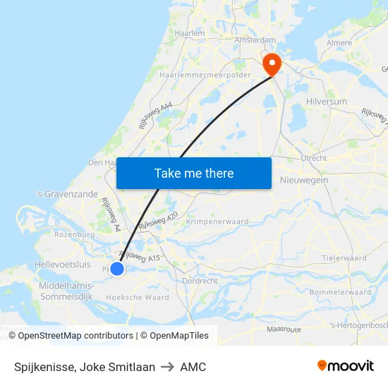Spijkenisse, Joke Smitlaan to AMC map