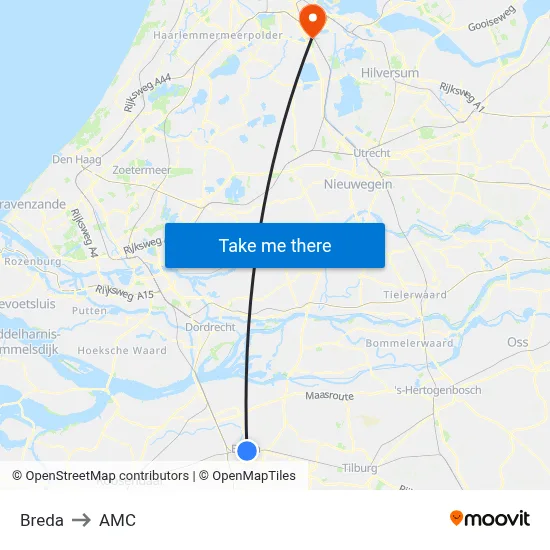 Breda to AMC map